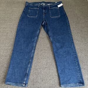 GAP Vintage Slim Jeans Women's 20R Blue Denim Medium Wash Mid Rise Straight Leg